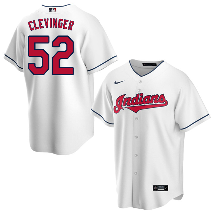 Nike Men #52 Mike Clevinger Cleveland Indians Baseball Jerseys Sale-White